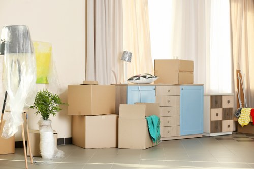 Man with van loading household items for a local move in Ireland