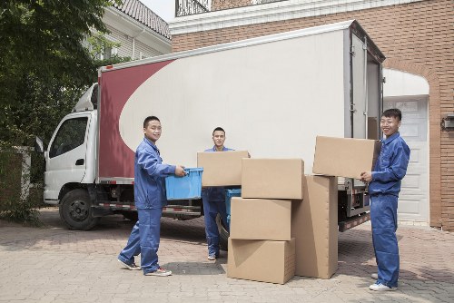Removal van prepared for a house move in an Irish residential area