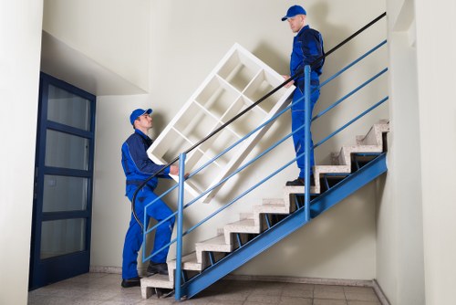 Movers handling furniture carefully during an Irish house removal