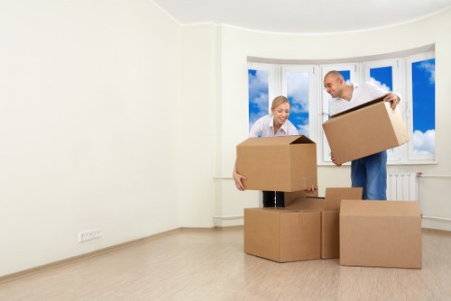 Furniture being carefully loaded for a local house removal