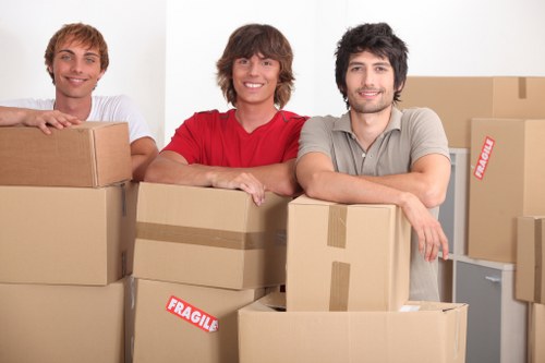Office relocation team handling business move logistics