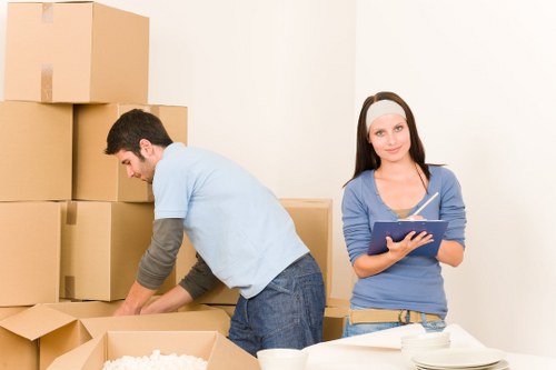 Helper and van preparing for a small apartment move in Ireland