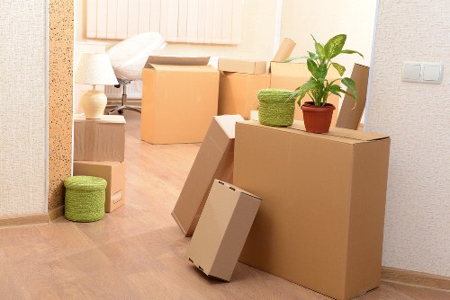 Careful transport of household items and furniture by a man and van team
