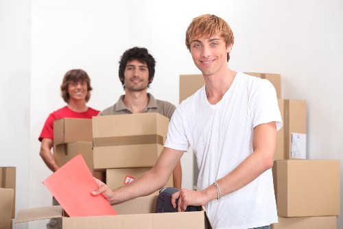 Office clearance with separated recycling streams for paper, metal, and electronics