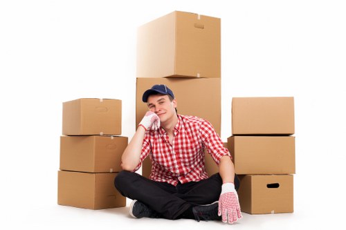 Apartment moving service in Ireland with boxes and protective wrapping